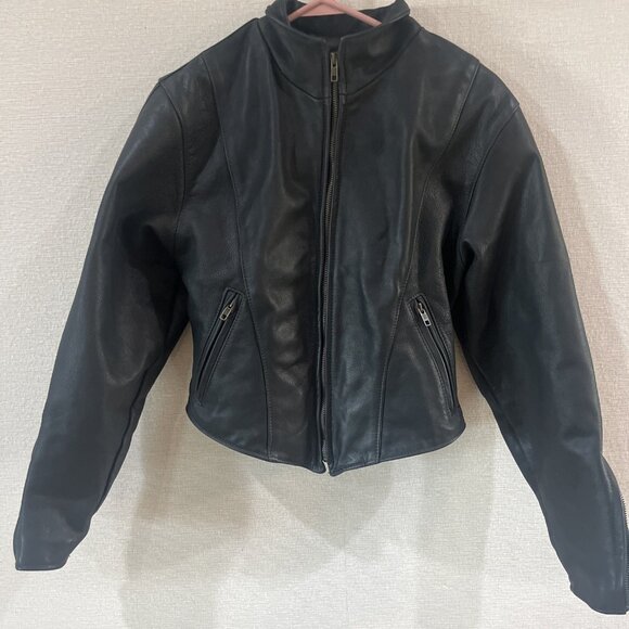 hot leathers Jackets & Blazers - HOT LEATHERS- 3M Thinsulate Thermal Insulate Women’s Black Leather Jacket Size S